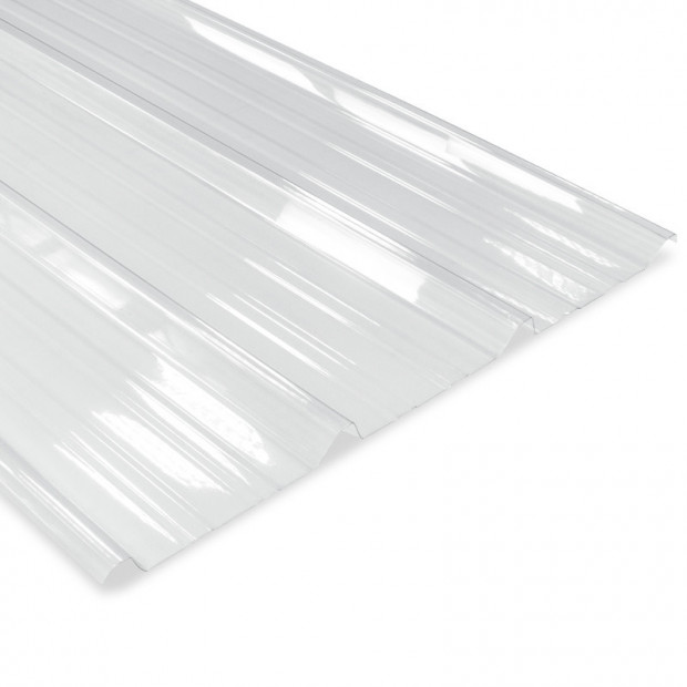 Plaque nervurée Polycarbonate translucide 2100x1000 mm AXEL® | Yousteel