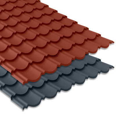 Fa/îti/ère double mat textur/é pour panneau imitation tuiles Rouge mat textur/é RAL 8012 IRIS/® 1000 mm Longueur