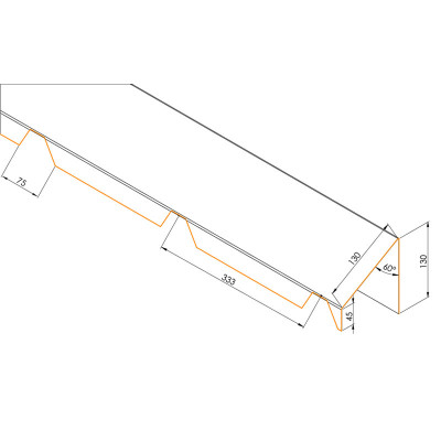 Tôle bac acier 0.63 mm couverture métallique 2100x1000 mm AXEL® Bleu  Ardoise RAL 5008