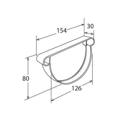 Fond pour gouttière PVC 25 sable