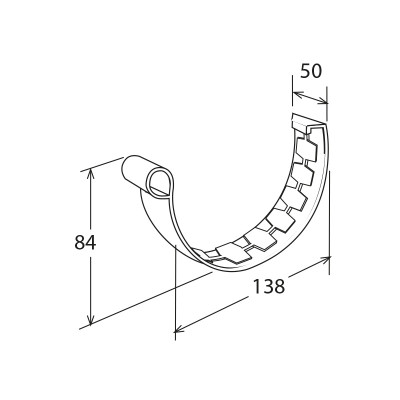 Jonction de gouttière PVC 25 sable